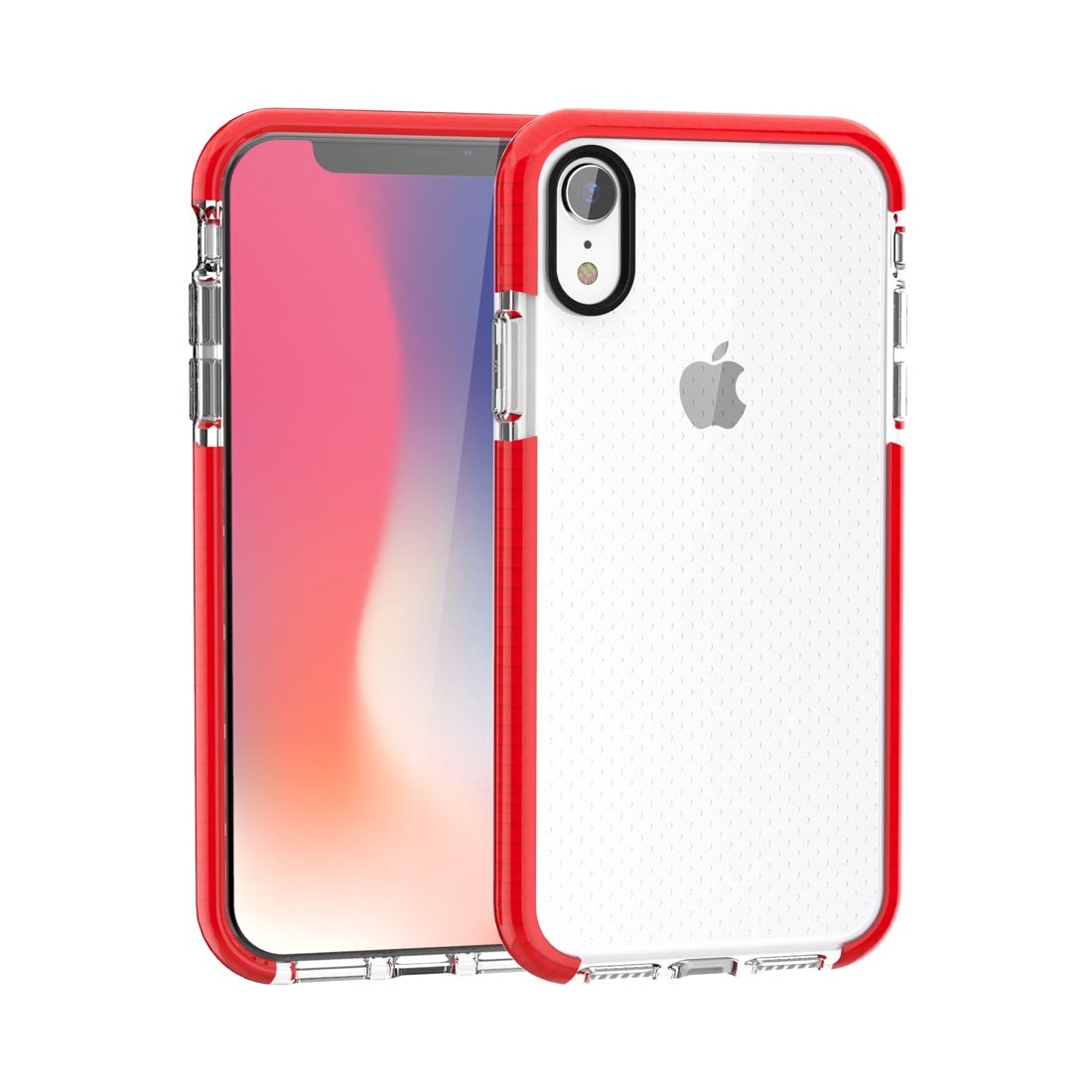 For iPhone XS & X Case Red Basketball Texture Armour TPU Back Cover