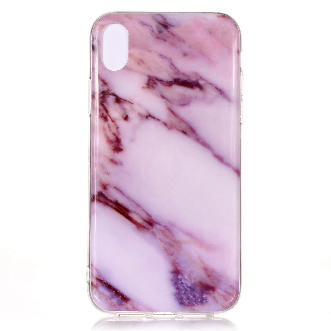 For iPhone XS MAX Case,Marble Pattern Soft Shock Proof Protective Cover,Purple