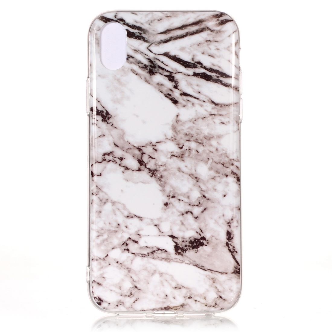 For iPhone XS MAX Case,Marble Pattern TPU Shockproof Thin Protective Cover,White
