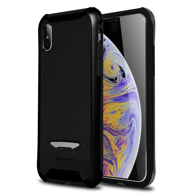 For iPhone XS Max Cover,Bumblebee Granule Textured Shielding Back Case,Black