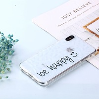 For iPhone XS MAX Cover,Shockproof Slim Thin Soft Mobile Phone Case,Be Happy