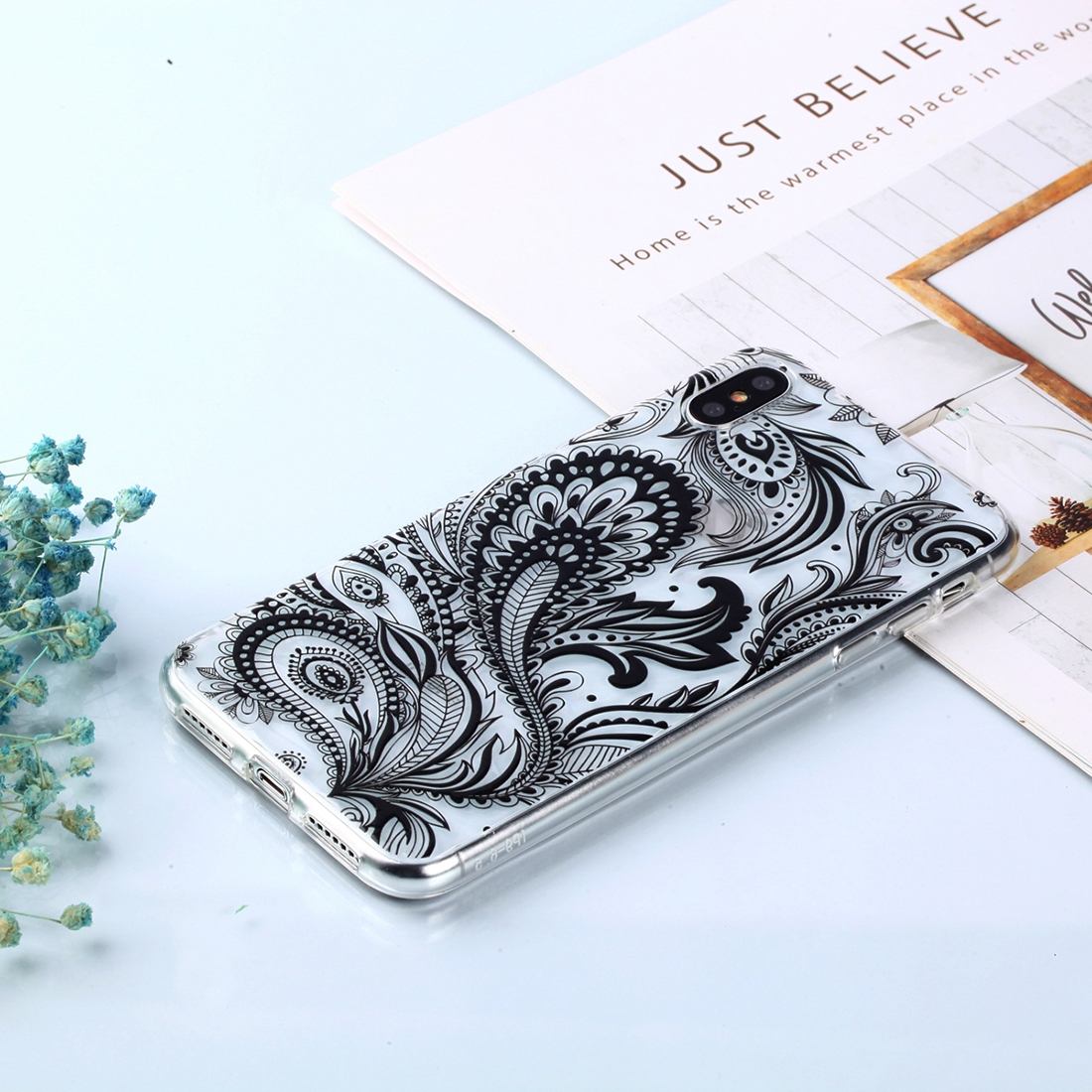 For iPhone XS MAX Cover,Shockproof Slim Thin Soft Mobile Phone Case,Phoenix Tail