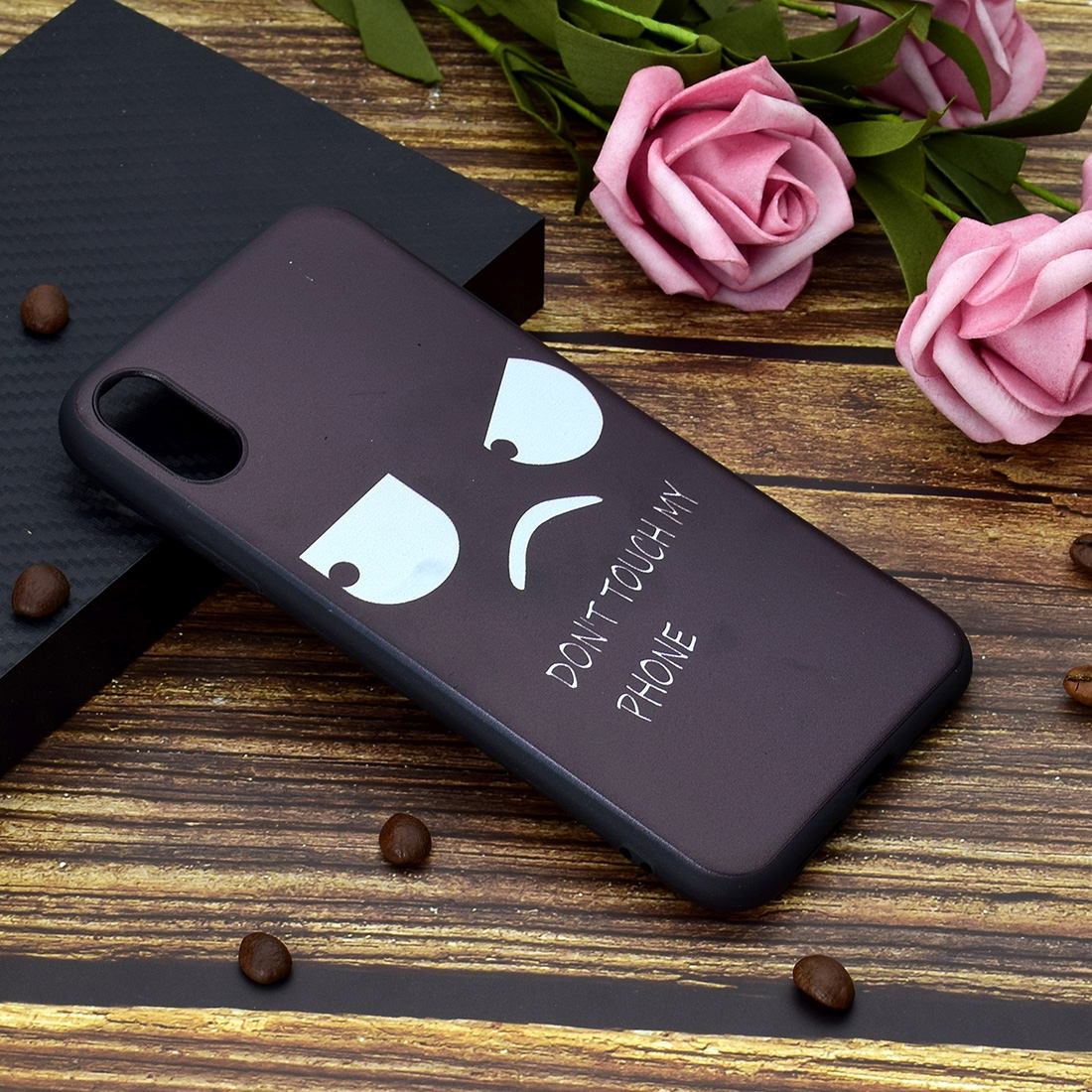 For iPhone XS Max Cover,Soft Thin Protective BackCase,Angry Don’t Touch My Phone
