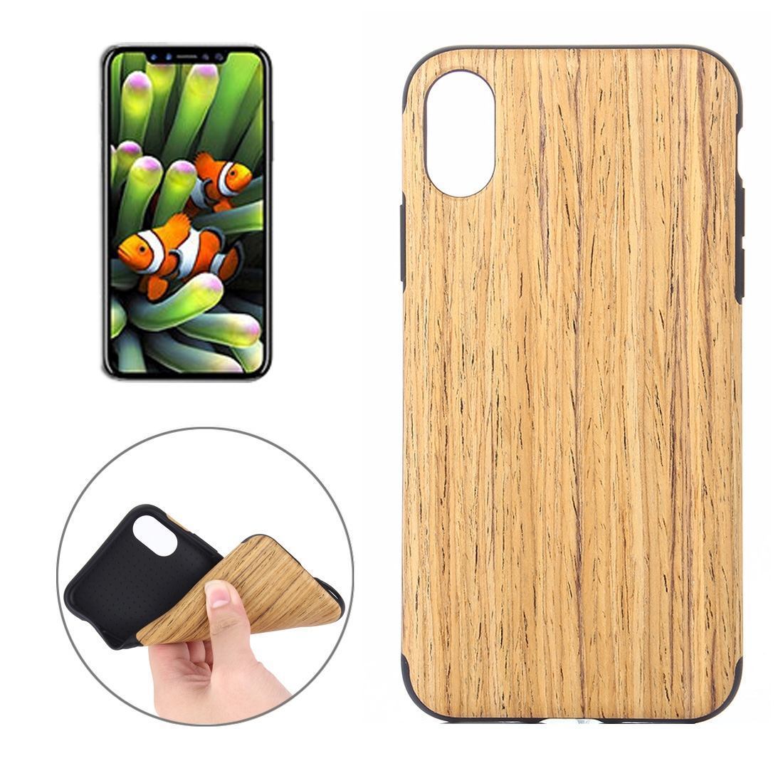 For iPhone XS,X Back Case,Modern Siam Rosewood Texture Durable Shielding Cover