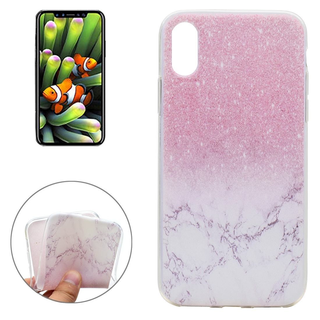 For iPhone XS,X Case, Marble Patterned High-Quality Grippy Protective Cover