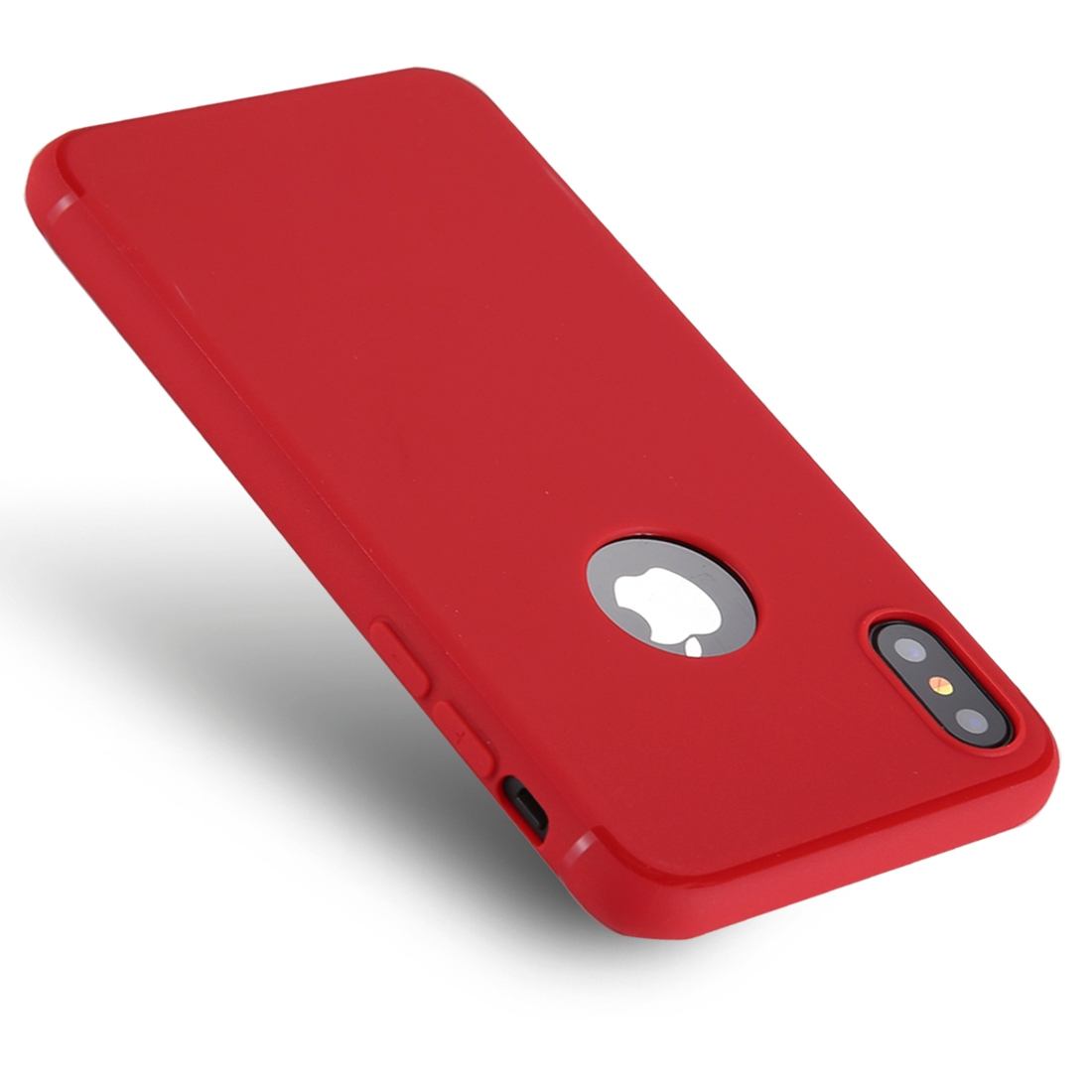 For iPhone XS,X Case,Styled Pure Color High-Quality Durable Shielding Cover,Red