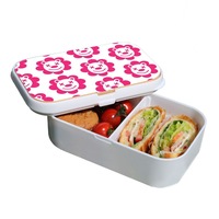 Lunch Box Food Container Snack Picnic Authentic Wood Strap Cutlery Lion Heads