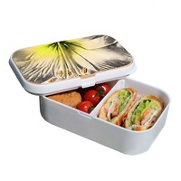 Lunch Box Food Container Snack Picnic Authentic Wood Strap Cutlery Lovely