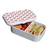 Lunch Box Food Container Snack Picnic Authentic Wood Strap Cutlery Mini Harts