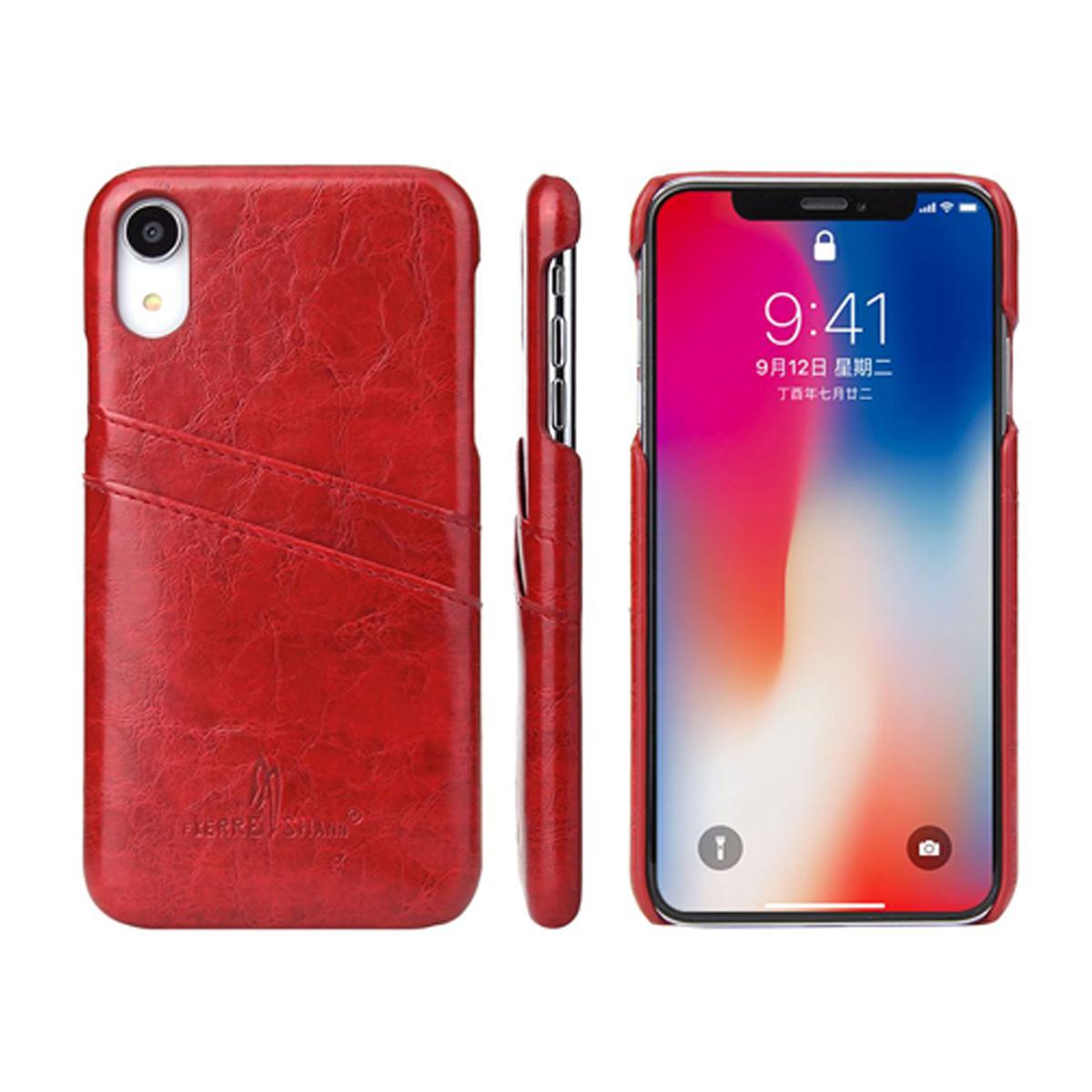 Red Deluxe Leather For iPhone XR Case