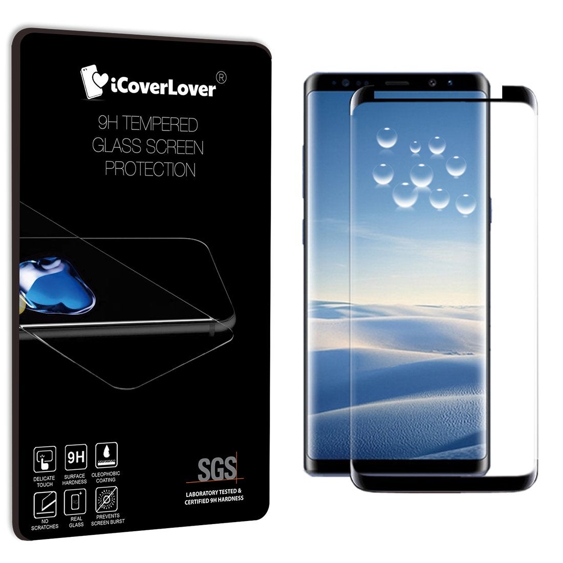 For Samsung Galaxy Note 9 Full 3D Tempered Glass Screen Protector Black