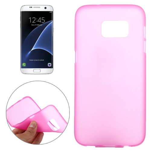 For Samsung Galaxy S7 EDGE Back Case, Slim Frosted Shielding Cover,Magenta