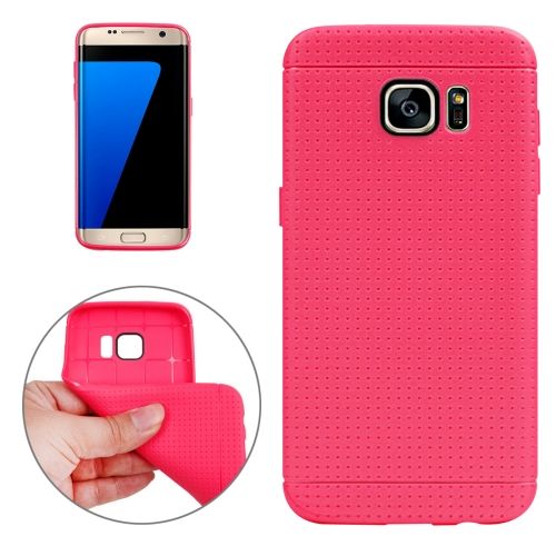 For Samsung Galaxy S7 EDGE Case,Honeycomb Durable Grippy Shielding Cover,Magenta