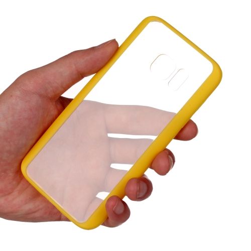 For Samsung Galaxy S7 EDGE Case,Stylish Durable Acrylic Transparent Cover,Yellow