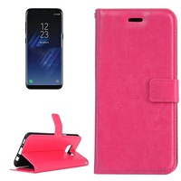 For Samsung Galaxy S8 Case,Elegant Retro Horse Textured Leather Cover,Magenta