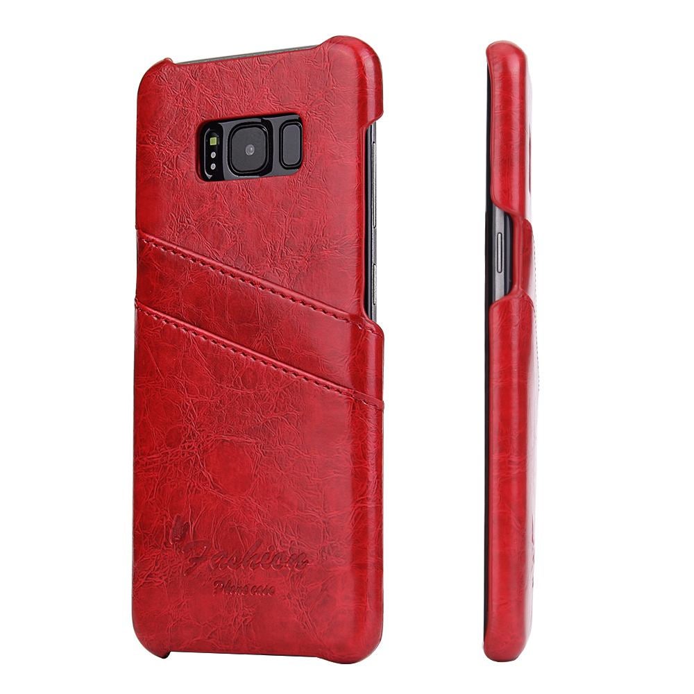 For Samsung Galaxy S8 Case,Stylish Deluxe Durable Protective Leather Cover,Red