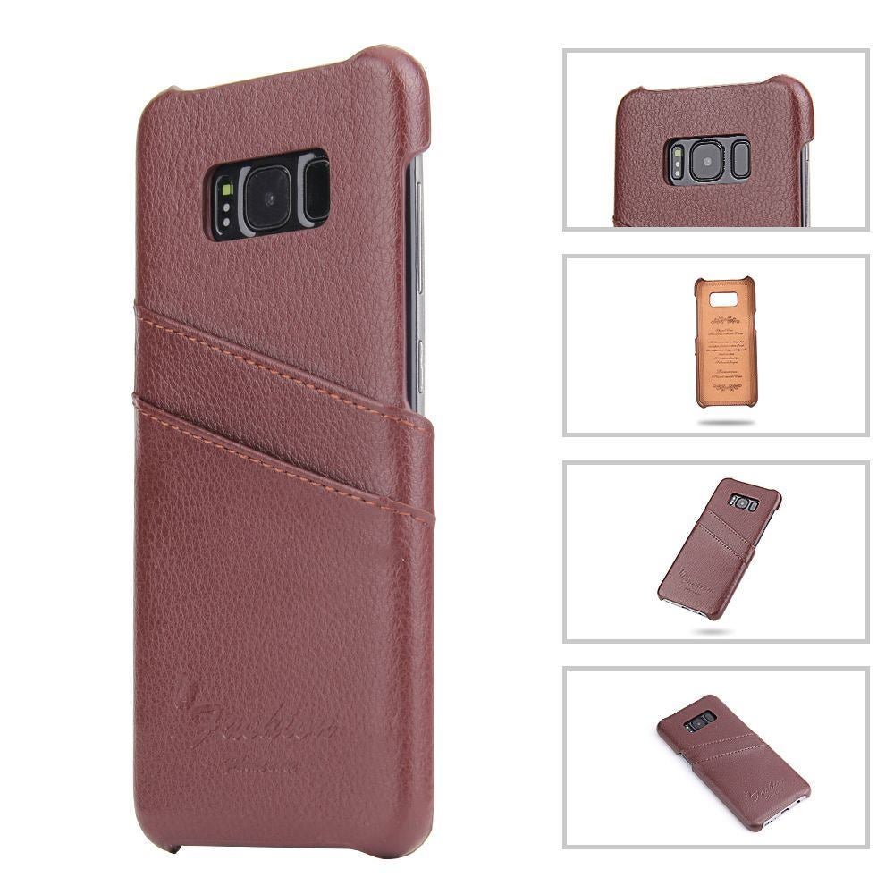 For Samsung Galaxy S8 PLUS Case,Handmade Genuine Leather Fashion Cover,Brown