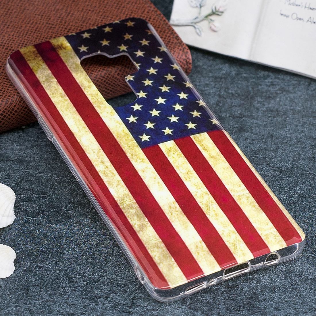 For Samsung Galaxy S9 PLUS Back Case,US Flag Pattern Protective Cover