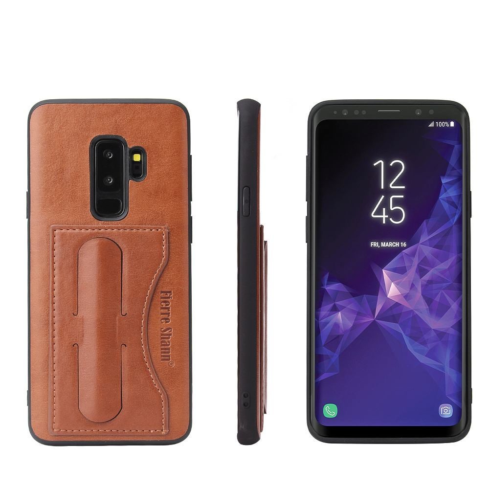 For Samsung Galaxy S9+ PLUS Case FS Luxury Durable Protective Cover,Brown