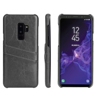 For Samsung Galaxy S9+ PLUS Grey Deluxe Leather Back Wallet Case,Slots Case