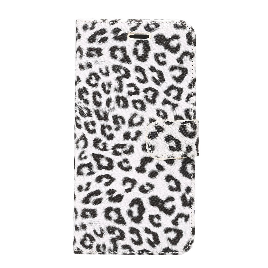 For Samsung Galaxy S9 PLUS Wallet Case, Leopard Pattern Leather Cover,White