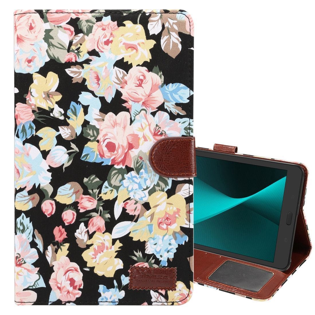 For Samsung Galaxy Tab A 8.0 SM-T380,SM-T385 Case,Flower Cloth Leather Cover