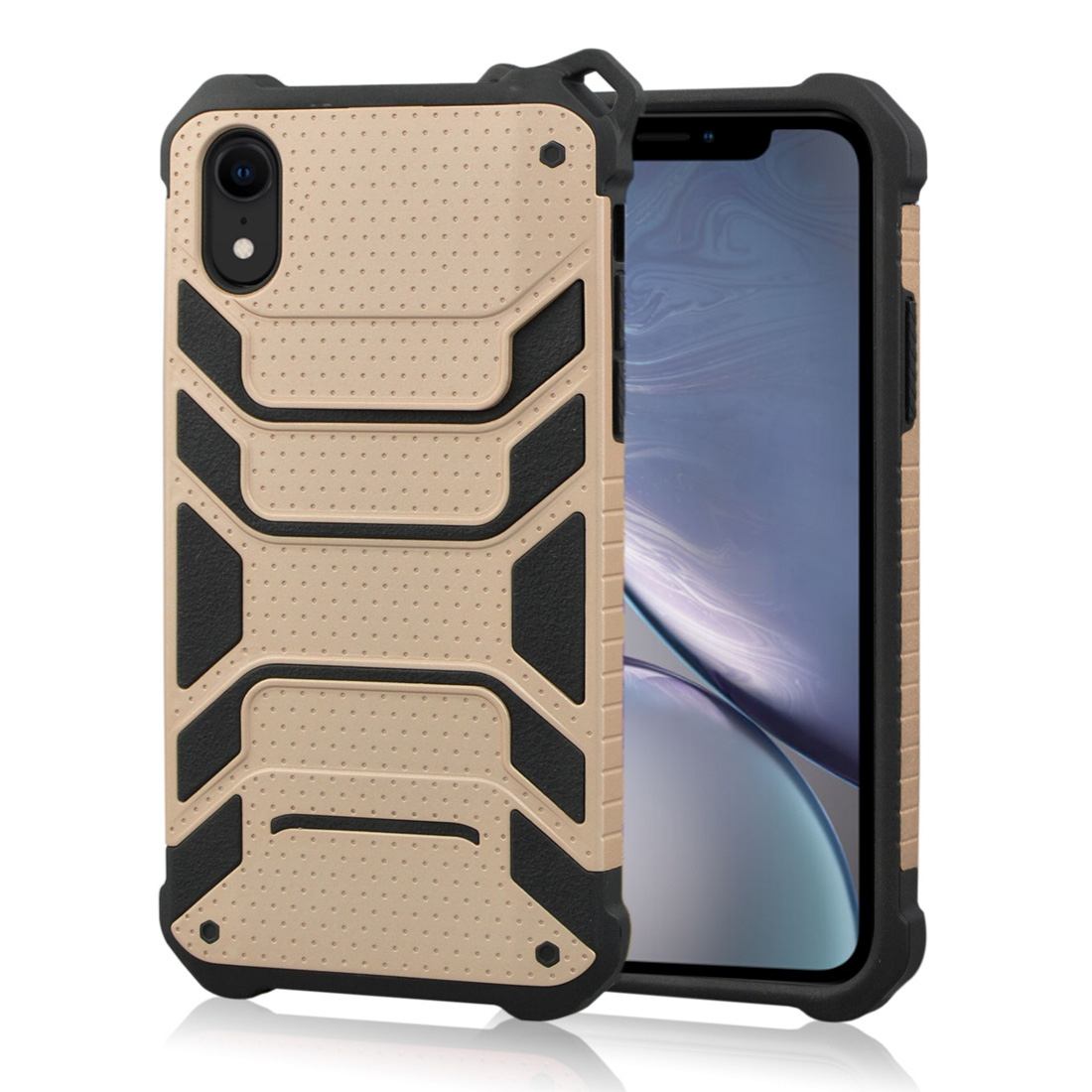 Shockproof Armour Protective Case For iPhone XR,Rose Gold