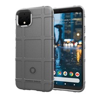 Shockproof Protector Cover Full Coverage Silicone Case for Google Pixel 4 XL , Grey