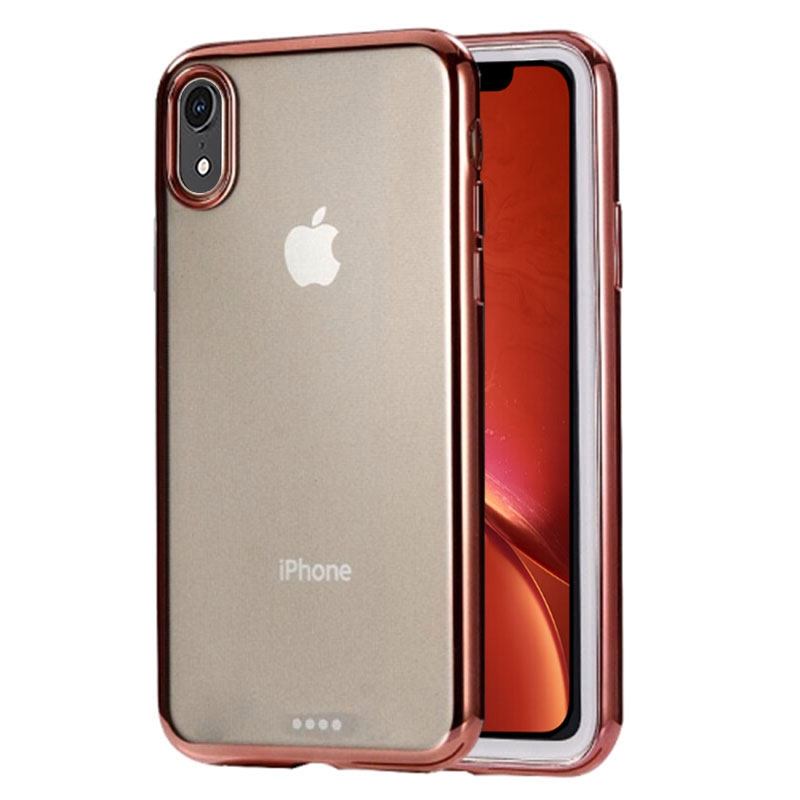 Ultra-thin Electroplating TPU Protective Case For iPhone XR,Rose Gold
