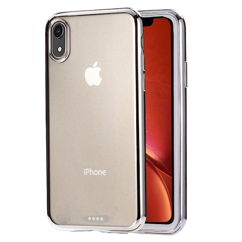Ultra-thin Electroplating TPU Protective Case For iPhone XR,Silver