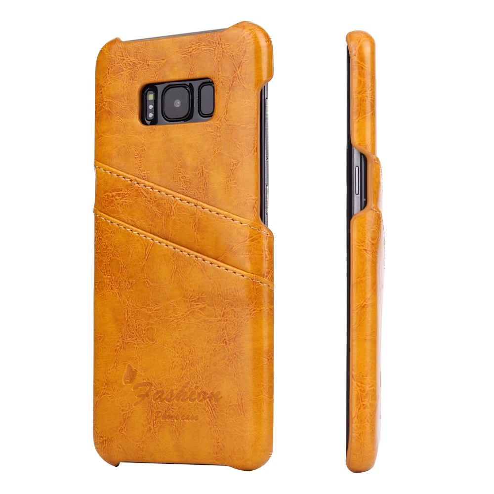 For Samsung S8 Plus Yellow Deluxe Leather Flip Wallet Phone Case,Shockproof Case