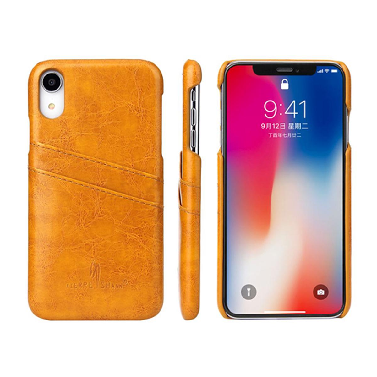 Yellow Deluxe Leather For iPhone XR Case