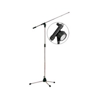 04349MS Single Microphone Floor Stand With 82Cm Floating Boom Adjustable Height: 91 To 157Cm