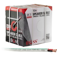 DOSS 14G2C152M 14Awg 2Core Speaker Cable 152M 500Ft Roll Lszh Reelex White/G Reelex Pulling Box