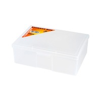 FISCHER PLASTIC 1H032 1 Compartment Storage Box Medium Plastic Case 1 Compartment (Medium) 195Mm