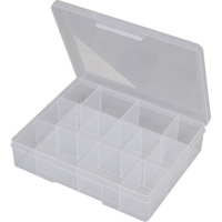 FISCHER PLASTIC 1H039 14 Compartment Storage Box Medium Plastic Case 14 Compartment (Medium) 195Mm