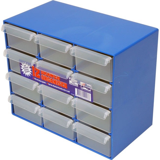FISCHER PLASTIC 1H050 12 Drawer Storage Cabinet Spart Parts - Tough Durable Drawers