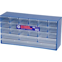 FISCHER PLASTIC 1H053 Multi-Size 22-Drawer Cabinet Compartments Unit Size - 305(W) X 128(D) X