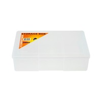 FISCHER PLASTIC 1H090 3 Compartment Storage Box Large Deep Plastic Case 3 Compartment (Large) 310Mm