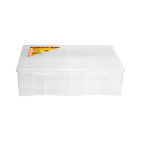 FISCHER PLASTIC 1H098 8 Compartment Storage Box Large Extra Deep Plastic Case 8 Compartment (Xlarge