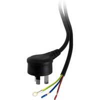 DOSS 23PBR 7.5A 3 Core Right Angle - 2M Mains Bare Wire Power Lead Blk Colour: Black 7.5A 3 CORE