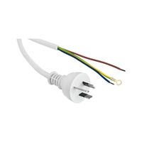 DOSS 23PW 2M 7.5A 3 Core Mains Lead Bare Wire Power Lead White 3X 24/0.20 White Pvc Cable 2M 7.5A