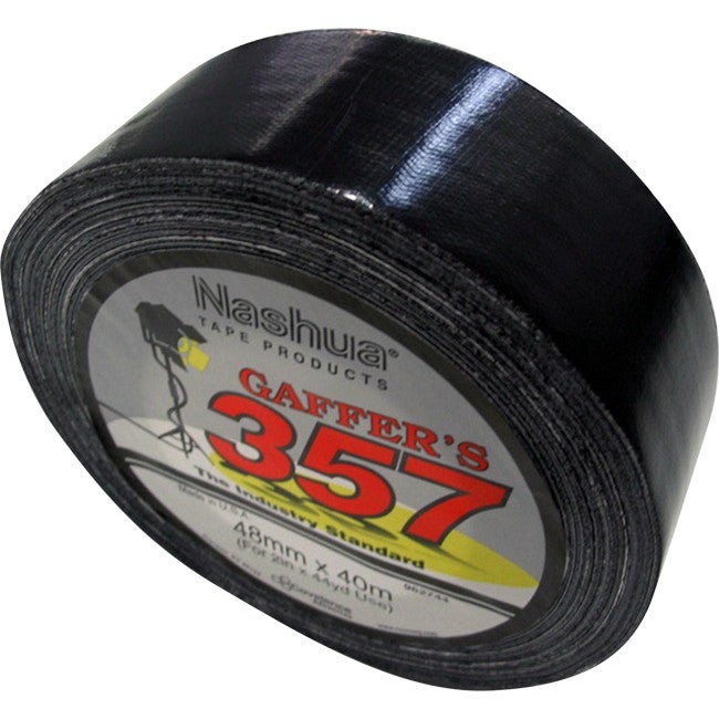 NASHUA 357GTB-40 40Mt X 48Mm Gaffer Tape Black Excellent Resistance To Tear and Water