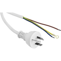 DOSS 53PW 5M 7.5A 3 Core Mains Lead Bare Wire Power Lead White Colour: White 5M 7.5A 3 CORE MAINS