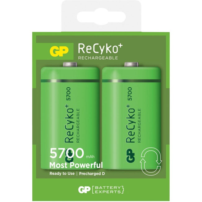 GP 570DHCD Recyko Lsd 'D' Battery 2Pk 5700Mah Rechargeable Nimh Capacity: 5700Mah RECYKO LSD