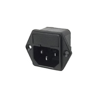 590IEC Iec Plug With Fuse Panel Mount Iec-C14 Fuse Holder Holds M205 Type Fuse, and Also a Spare
