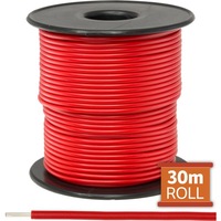 DOSS 7-.25R-30M 30M Red Hookup Wire/ Cable Sold As a Roll of 30M Tinned Copper Wire 30M RED HOOKUP
