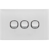 DOSS ASW3 Acrylic 3 Gang Switch Plate 3 Gang Power Switch 2 Way 74Mmx 115Mm ACRYLIC 3 GANG SWITCH
