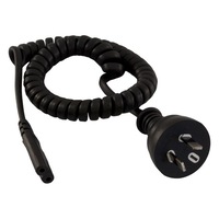 DOSS C720AC Curly Fig-8 Mains Lead - 2M Figure 8 Iec- C7 Fig8 Extends Up To 2M CURLY FIG-8 MAINS