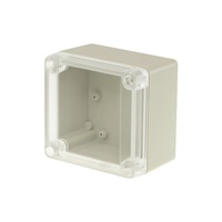 CB8804 Clear Lid Cabinet Small 85X80x55 Fixing Screw Spacing: 47 X 46Mm 85 x 80 x 55mm
